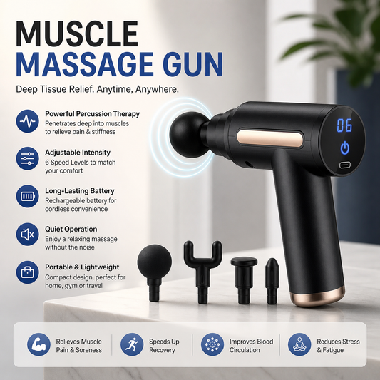 Smart Muscle Massage Gun – Deep Tissue Massager for Instant Pain Relief