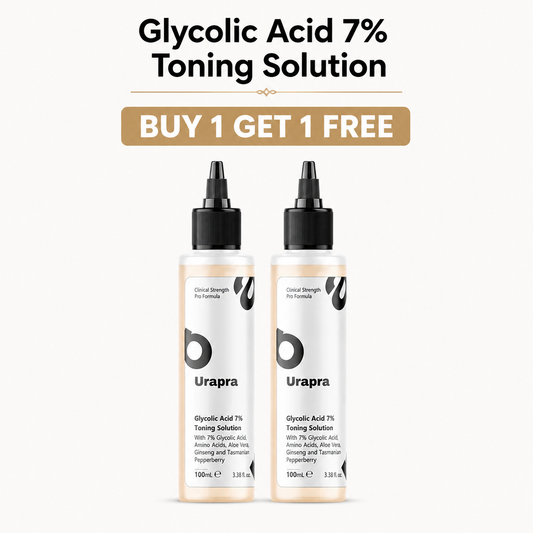 Urapra Glycolic Acid 7% Toning Solution 200ml – Buy 1 Get 1 Free | Brightening & Skin Refining Toner