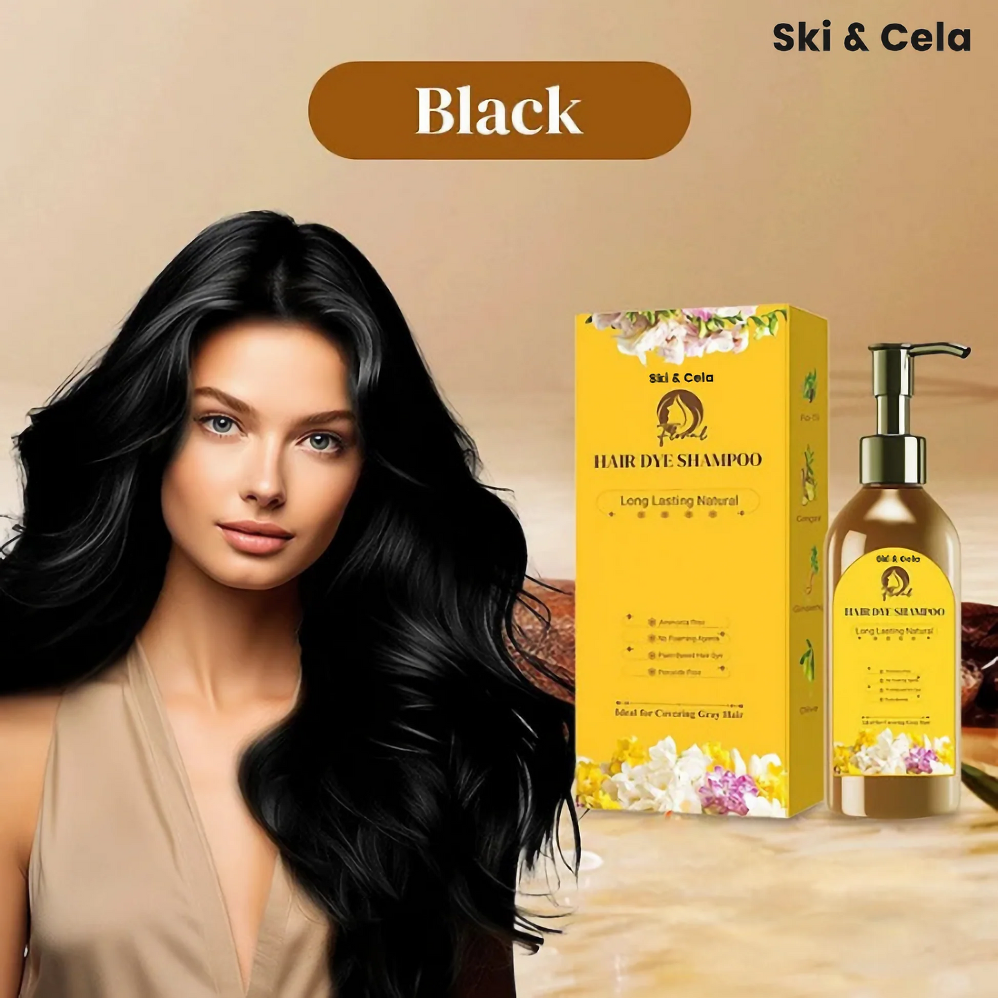Hair Dye Shampoo | Buy One Get One FREE ~ Long-Lasting Natural Hair Dye Shampoo for Men &amp; Women